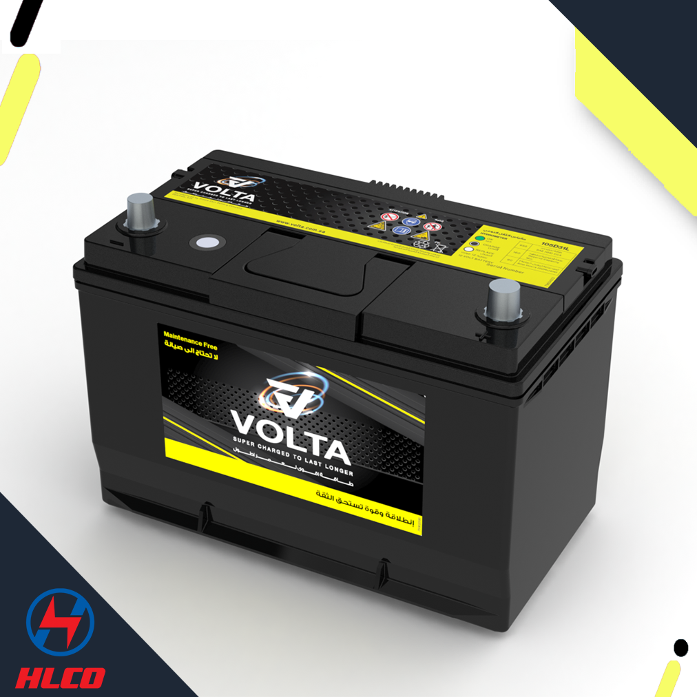 Car Battery 105D31L Capacity  90AH - بطارية سيارة 105D31L سعة  90 امبير
